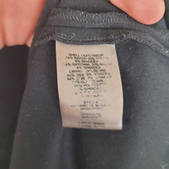 Alice and Olivia sophisticated black sleeveless peplum dress size 2 - Picture 4 of 6